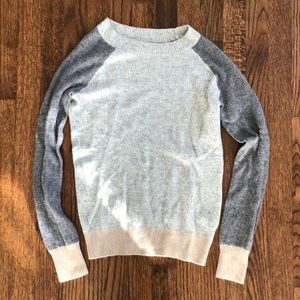J. Crew Factory Gray Colorblock Sweater